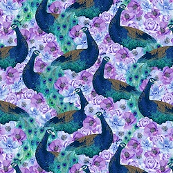 Lilac - Peacock Collage